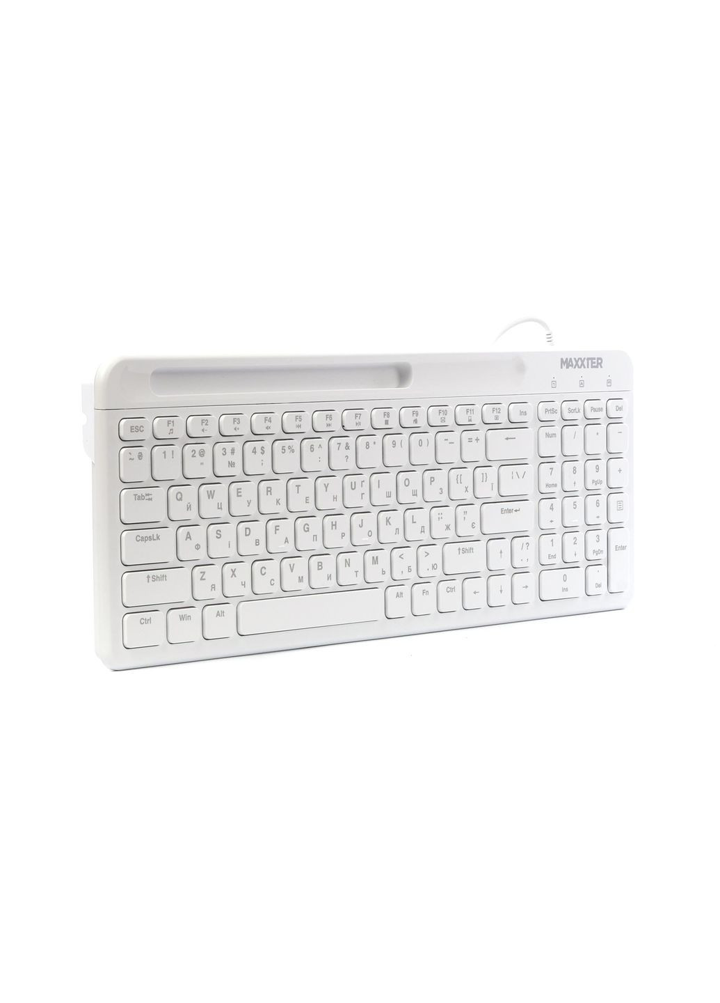 Клавиатура KB-01W-UA White Maxxter (336952581)