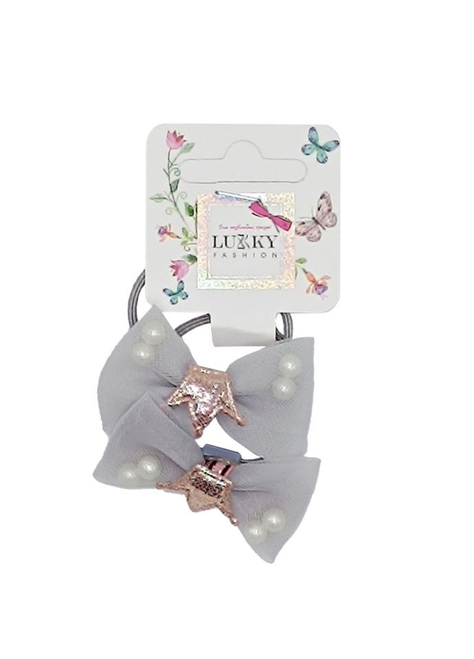 Детская резинка для волос "Корона" T18533(нежно-серый) No Brand (326839750)