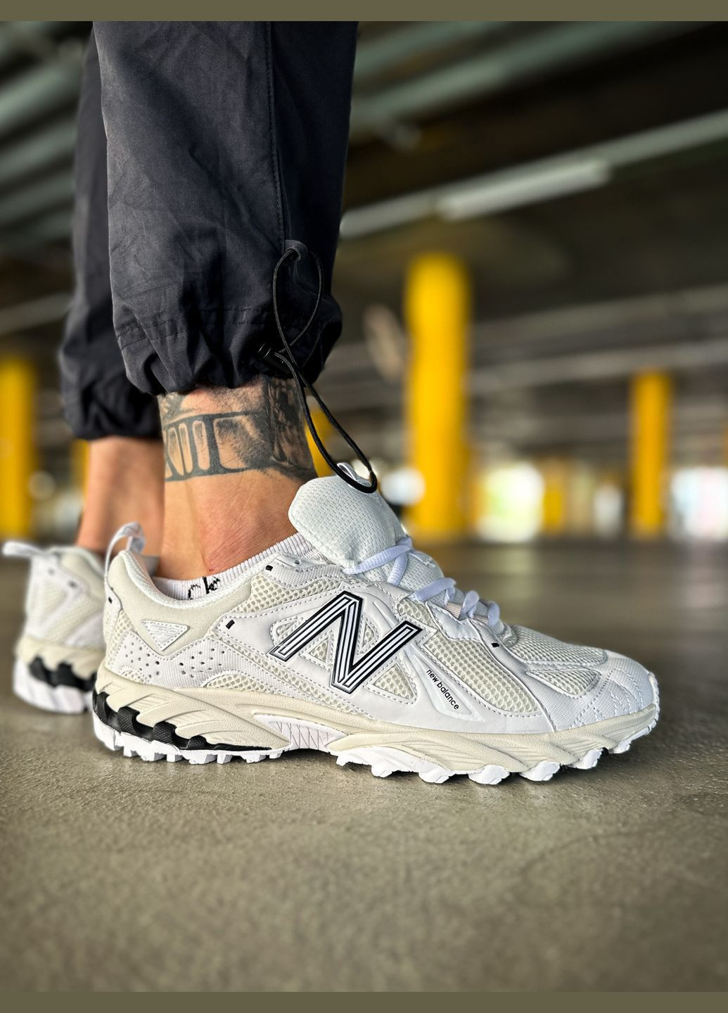 Кремові Осінні кросівки чоловічі new balance 610 nimbus cloud white black ml610tba No Brand