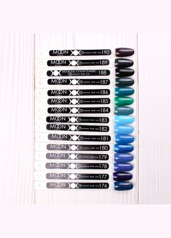 Гель-лак Full № 187 (темный сланцево-серый, эмаль), 8 мл Moon (338433049)