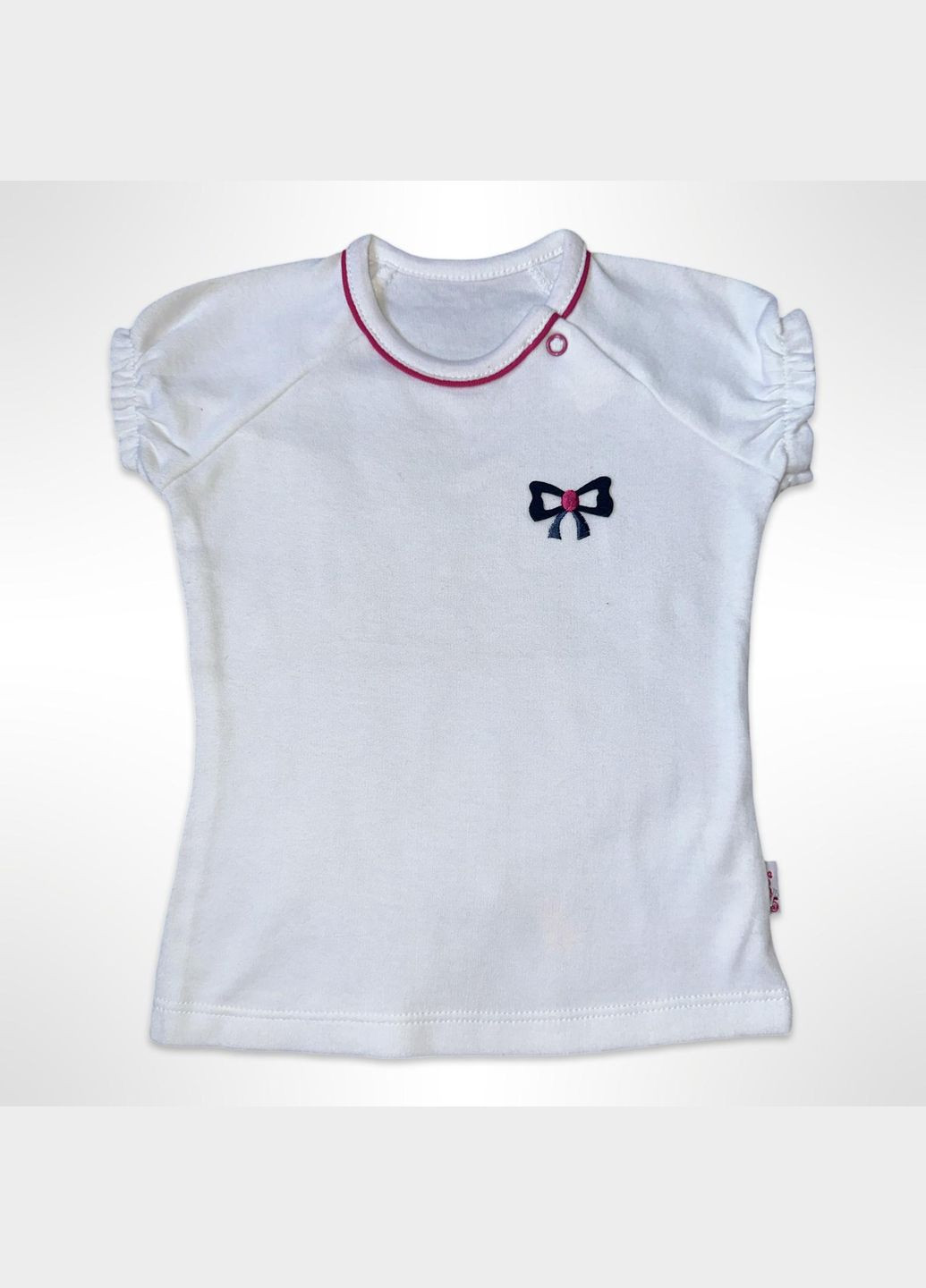 Біла літня дитяча футболка на дівчинку 80-98 см білий (0681) Nicol