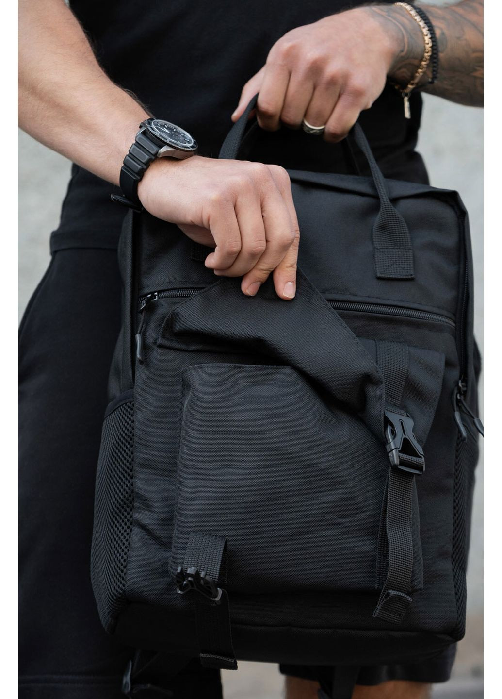 Чоловічий Міський Молодіжний Рюкзак-Сумка LITIY Для Ноутбука Black Without (360641972)