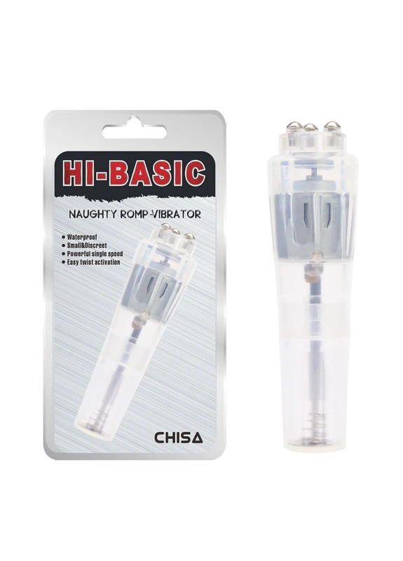 Кліторальний пластиковий стимулятор прозорого кольору Naughty Romp Vibrator Chisa (382539090)