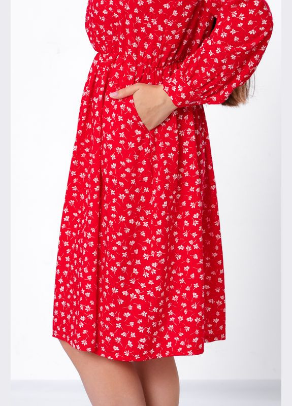 Червона повсякденний сукня жіноча (p-6932) Носи своє