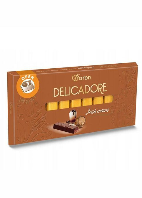 Шоколад молочный Delicadore Baron Irishcream со вкусом ирландского крема 200 г. No Brand (349811365)