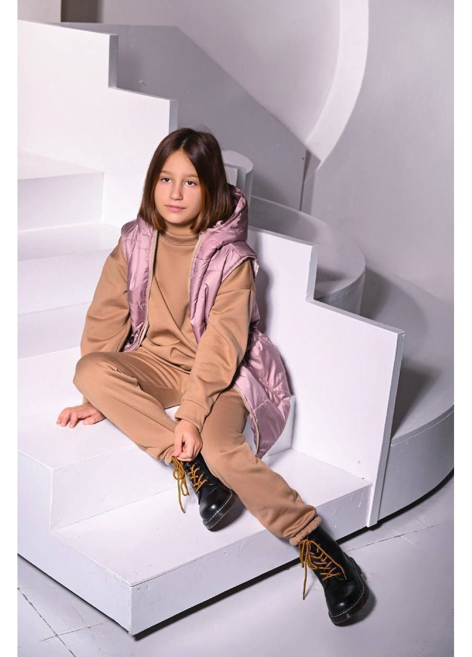 Теплый подростковый костюм с модной жилеткой ЗАМЕРЫ В ОПИСАНИИ GD/GL Модний простір (370147276)