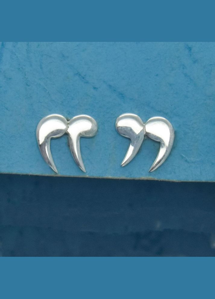 Срібні сережки пусети гвоздики "Лапки" No Brand (350667341)