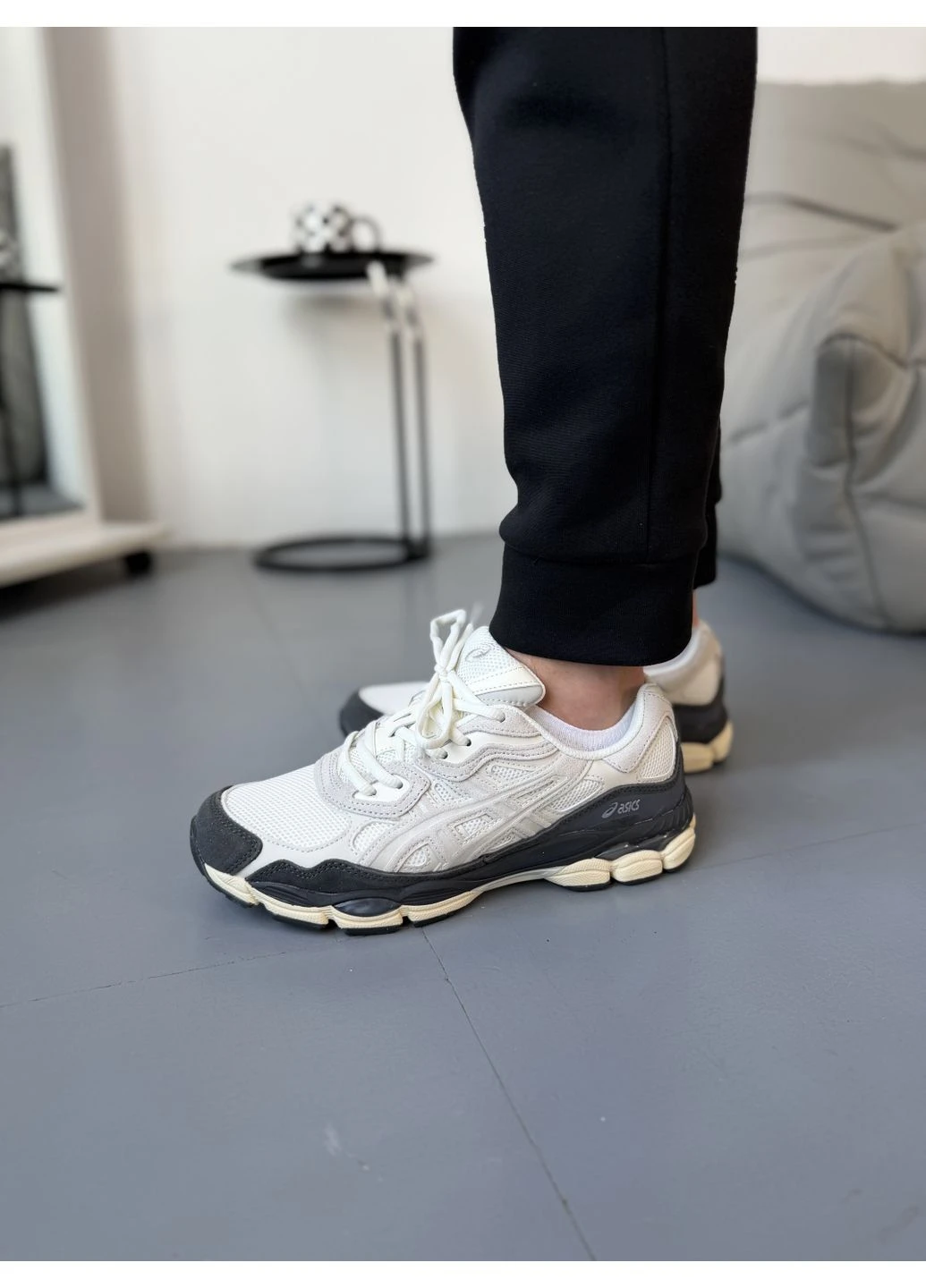 Сірі літні кросівки asics gel-nyc beige grey асікс гель нюк сірі No Brand