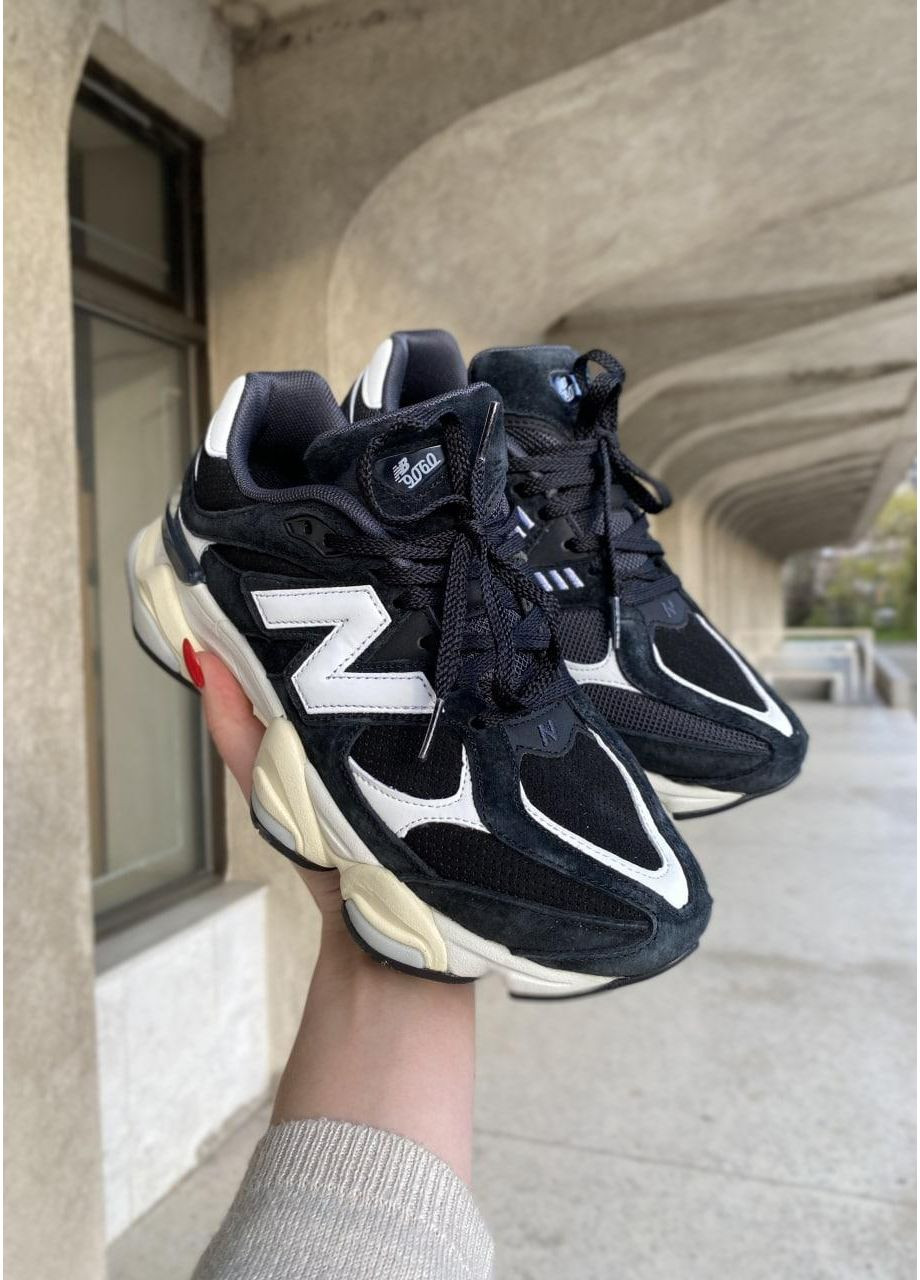 Черные демисезонные кроссовки мужские new balance 9060 black white v2 нью беланс 9060 No Brand