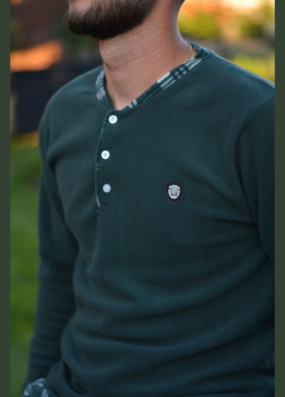 Флисовая теплая мужская пижама / домашний костюм. (зеленый) Pijamoni (307497337)