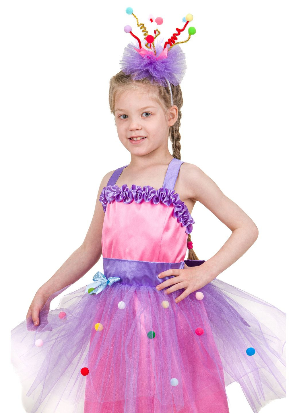 Карнавальний костюм Хлопушка №1 (рожевий/бузковий) No Brand (362539114)