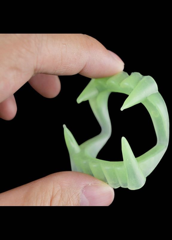 Зубы вампира для детей 4 на 5 см салатовый Jannet (302224754)