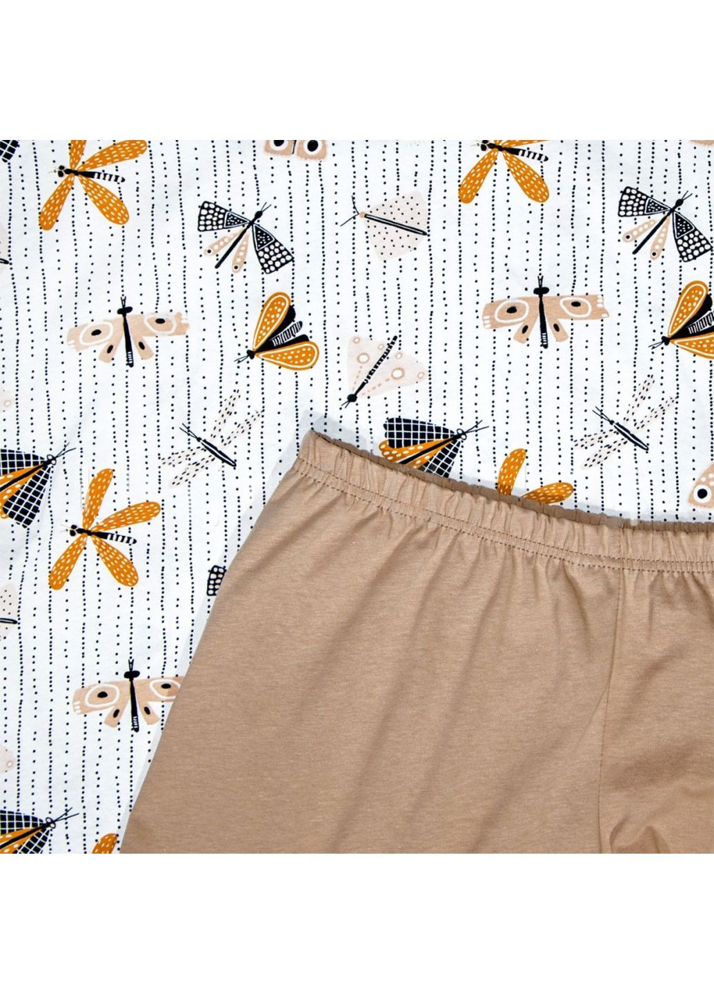 Бежева всесезон піжама м.448/1 метелик футболка + шорти Ярослав