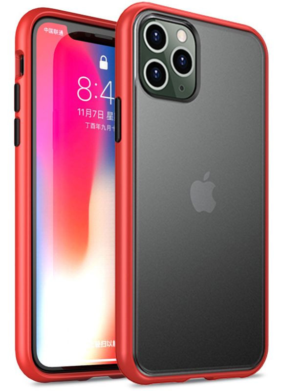 Чехолнакладка Cucoloris Series/TPU Frame Anti-Scratch PC Case Apple iPhone 11 Pro Red iPaky (301779652)