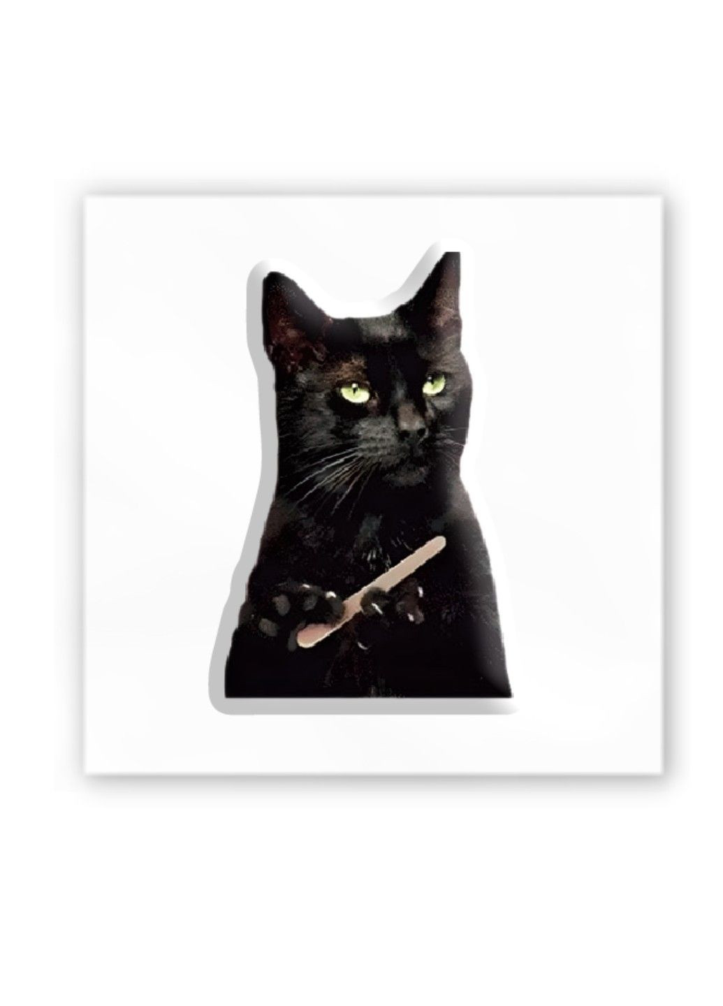 Об'ємна наліпка "Чорний кіт мем" Tattooshka (304773819)