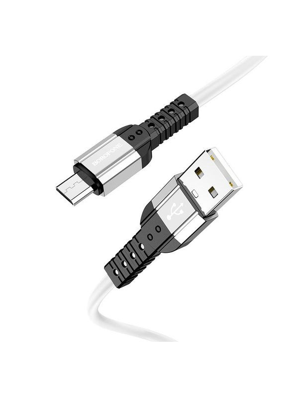 Кабель для зарядки MicroUSB Android BX64 |1м| Білий Borofone (337350399)