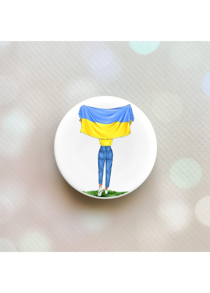 Держатель для смартфона / планшета попсокет Popsocket:: Девушка с флагом (принт 263) Creative (360699791)