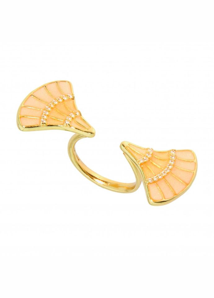 Каблучка з емаллю та фіанітами AN03402RO Misis (300095951)