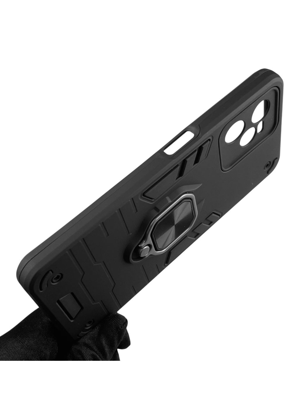 Чехол для телефона C35 бронированный с магнитным кольцом-держателем на реалми с35 чёрный Realme (366228729)