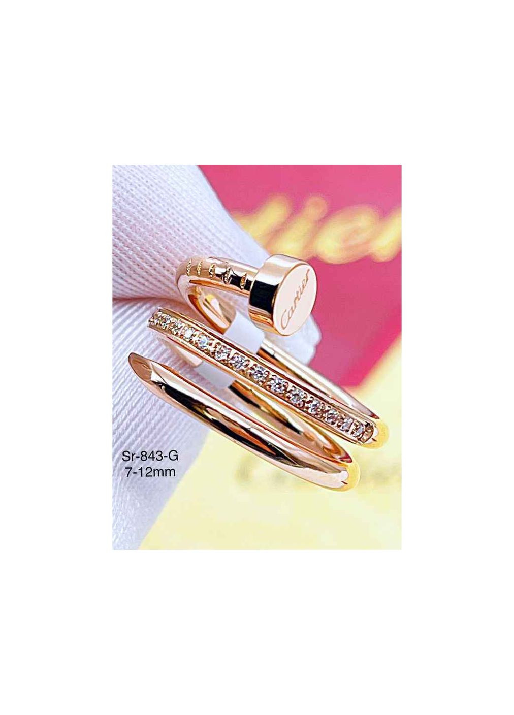 Каблучка Stainlees Steel 843-G р. Stainless Steel (346393600)