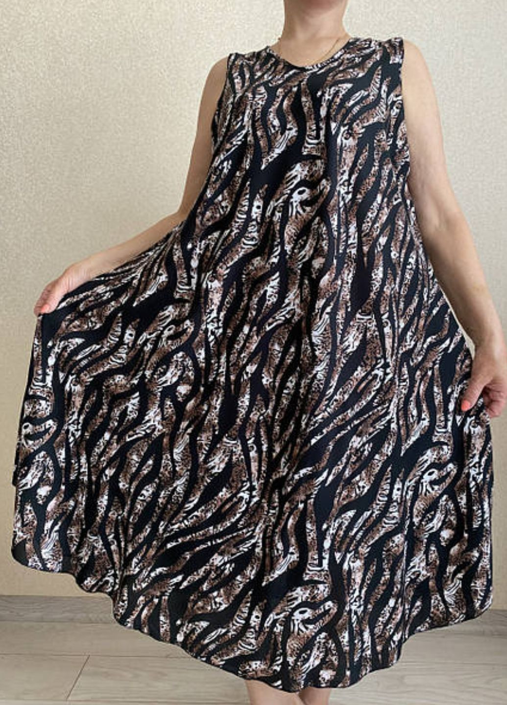 Летний женский сарафан женский Xuelixiang с абстрактным узором