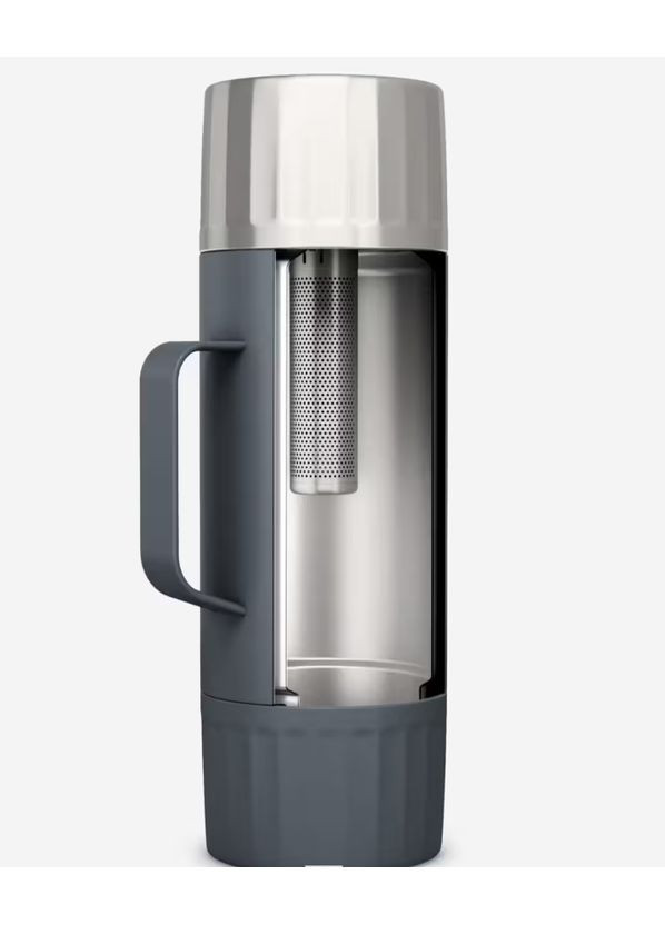 Термос 1,5л Нержавеющая Сталь Серый 2 Чашки Quechua (363823360)