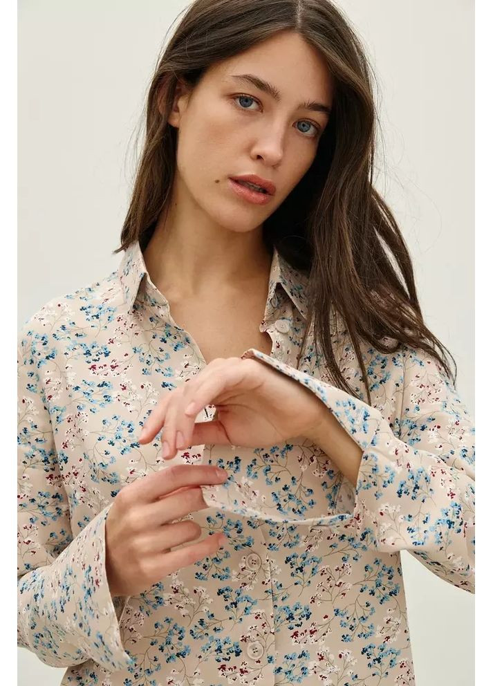 Жіноча сорочка прямого силуету з принтом MKRM4290-2 Rica Mare (368992555)