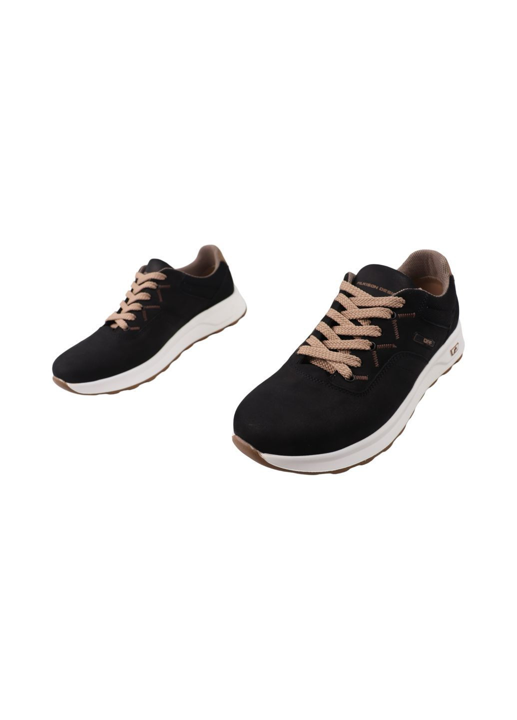 Чорні кросівки чоловічі чорні натуральний нубук Konors 929-25DTS