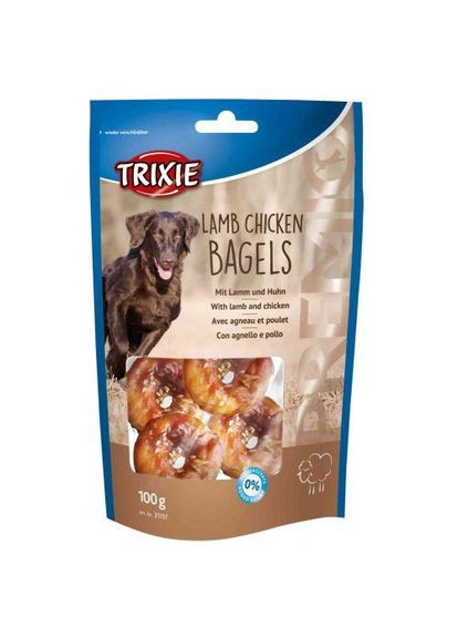 Лакомство Premio Lamb Chicken Bagles для собак кольца с ягненком и курицей 100 г Trixie (331651599)