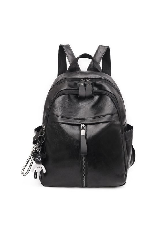 Женский черный рюкзак с брелком КиП (290683311)