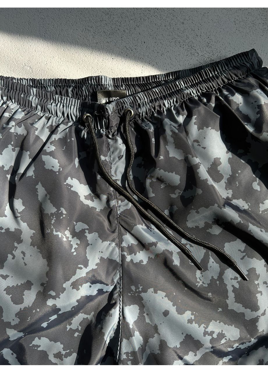 Мужские серые пляжные мужские пляжные шорты, быстросохнущие, камуфляжные, летние, спортивные, легкие для купания и просто отдыха Intruder