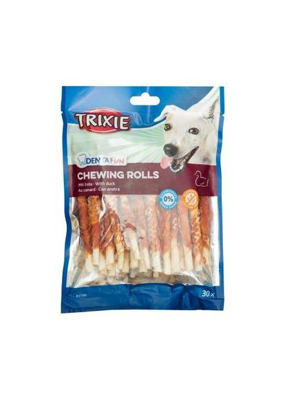 Лакомство Denta Fun Chewing Rolls для собак Палочка для чистки зубов с уткой 12 см 240 г 30 шт (*) Trixie (325488444)