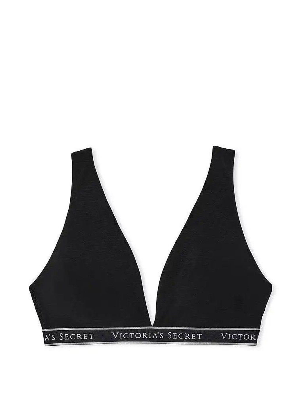 Чёрный бралет cotton wireless lounge bra черный Victoria's Secret