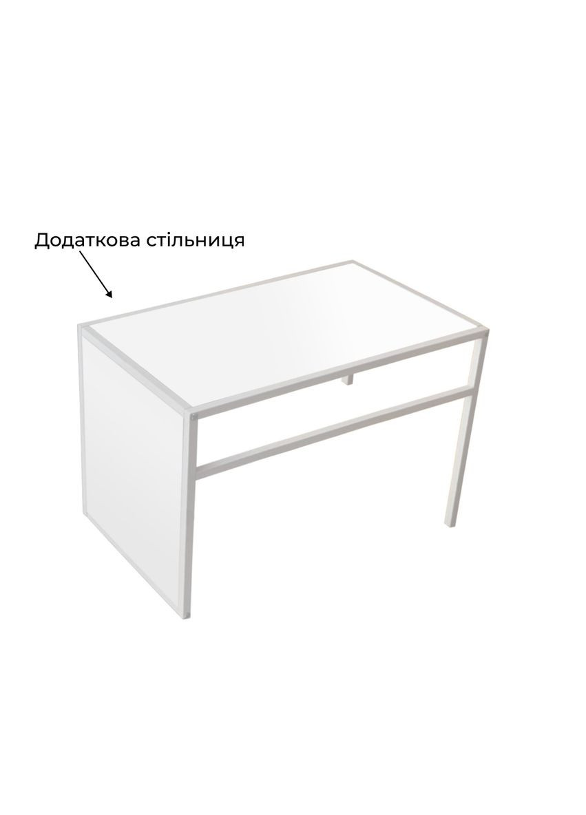 Дополнительная столешница 35063010 к придиванному столу Fiji Double Белый бриллиант/Белый (101014215) Art In Head (337308992)
