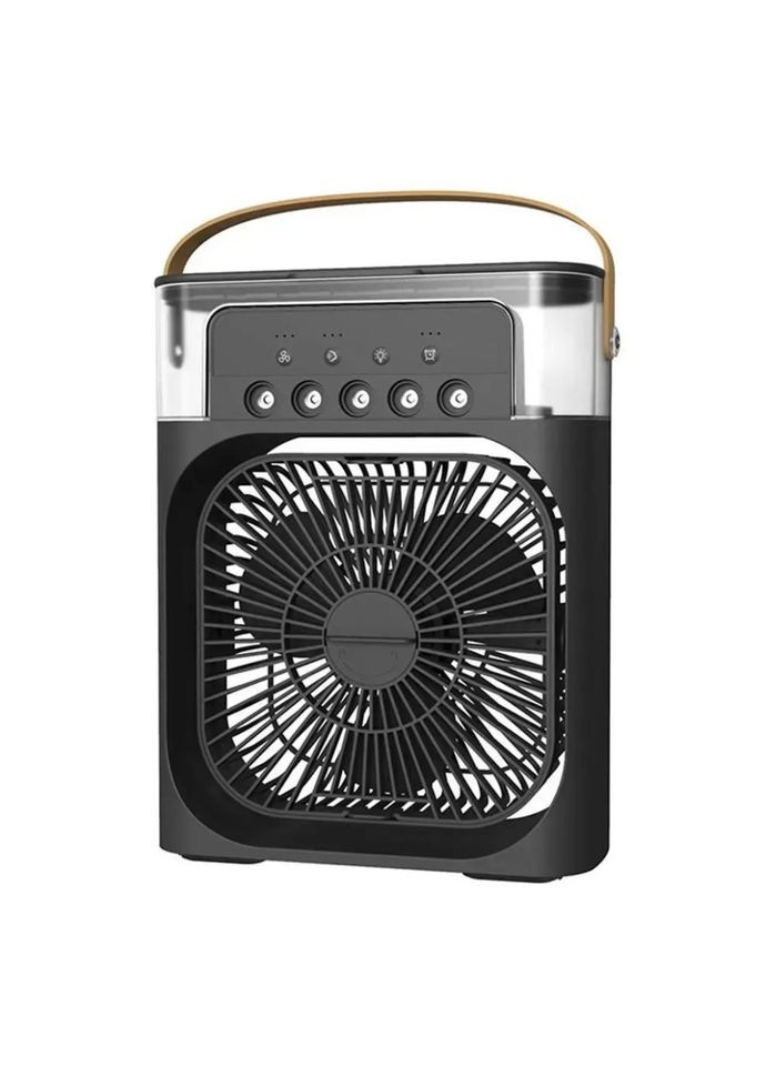 Настольный мини-кондиционер с подсветкой Mini Cooling Fan, работающий от USB вентилятор с увлажнением и таймером Черный VTech (336537908)