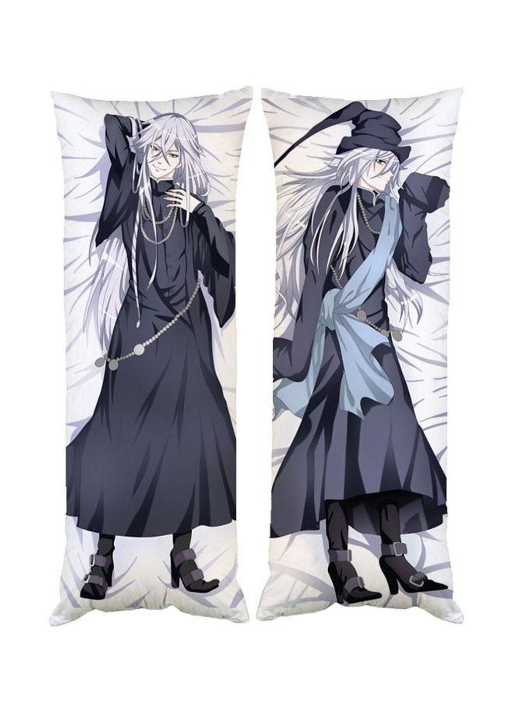 Подушка дакимакура Гробовщик Жнец Темный Дворецкий декоративная ростовая подушка для обнимания двусторонняя No Brand (329433051)