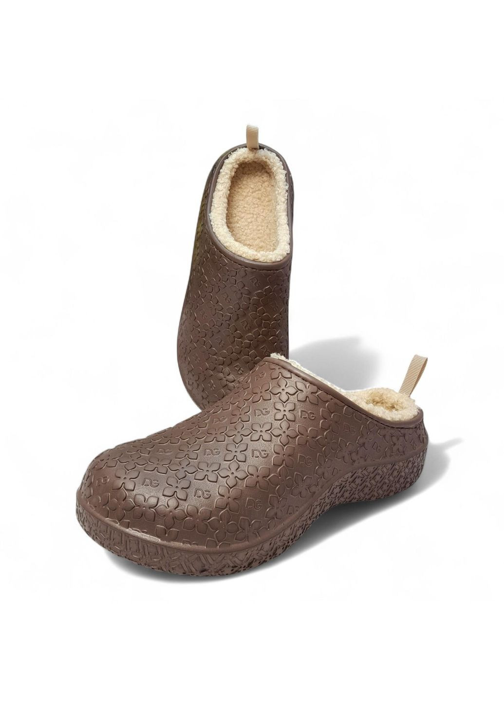 Жіночі утеплені сабо М4103 бежеві розмір 37 (23.5 см) Dago (365873911)