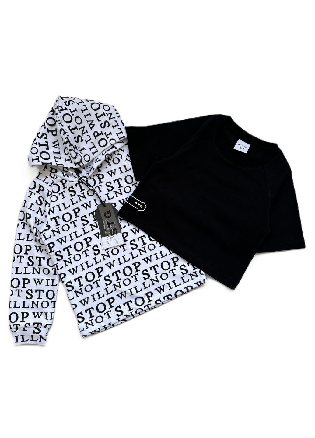 Костюм для мальчика STG248-STG240 шорты + двойное худые черно-белый Street Gang (332184484)