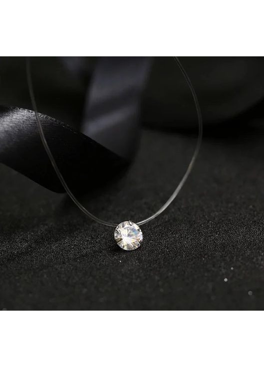 Прикраса камінчик на волосіні, підвіска на волосіні, кольє (білий) С.Луч (366666505)