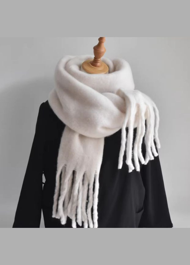 Большой пушистый шарф под кашемир 40 * 220 см светло-бежевый No Brand (307062394)