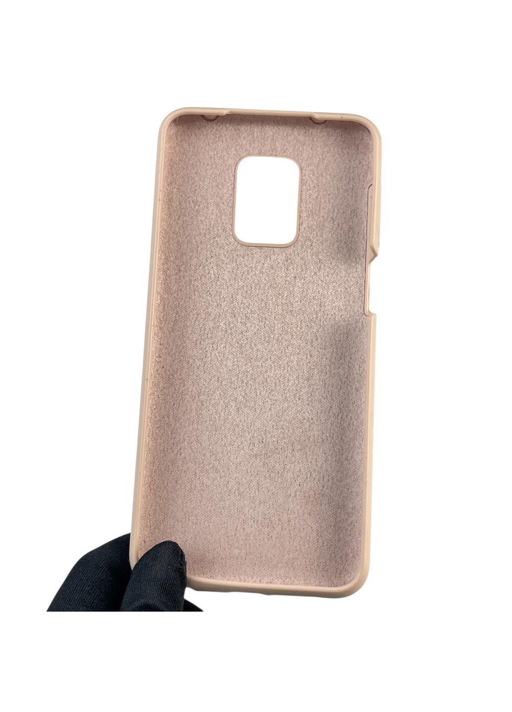 Чохол для Redmi Note 9 Pro силіконовий з мікрофіброю нековзний на сяомі редмі нот 9 про пудровий Xiaomi (366387849)