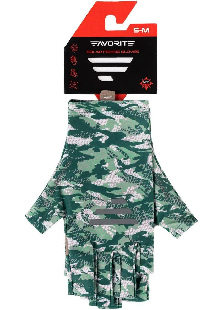 Рукавички Solar Fishing Gloves 5 Cut к:green Favorite (316441020)