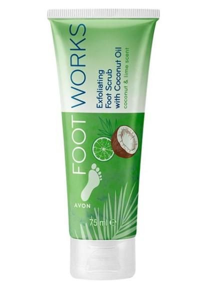Відлущувальний скраб для ніг з кокосовою олією. З ароматом кокоса і лайма Avon (293850857)