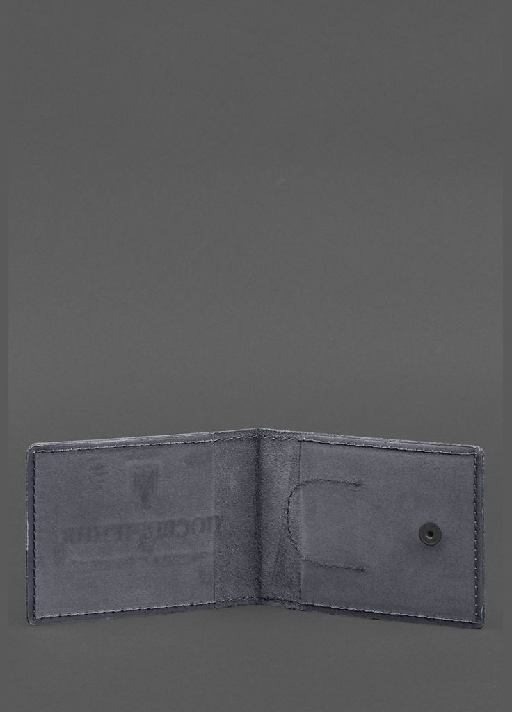 Шкіряна обкладинка для посвідчення учасника бойових дій із кишенею для жетону синя Crazy Horse (A-028717) BlankNote (328961609)