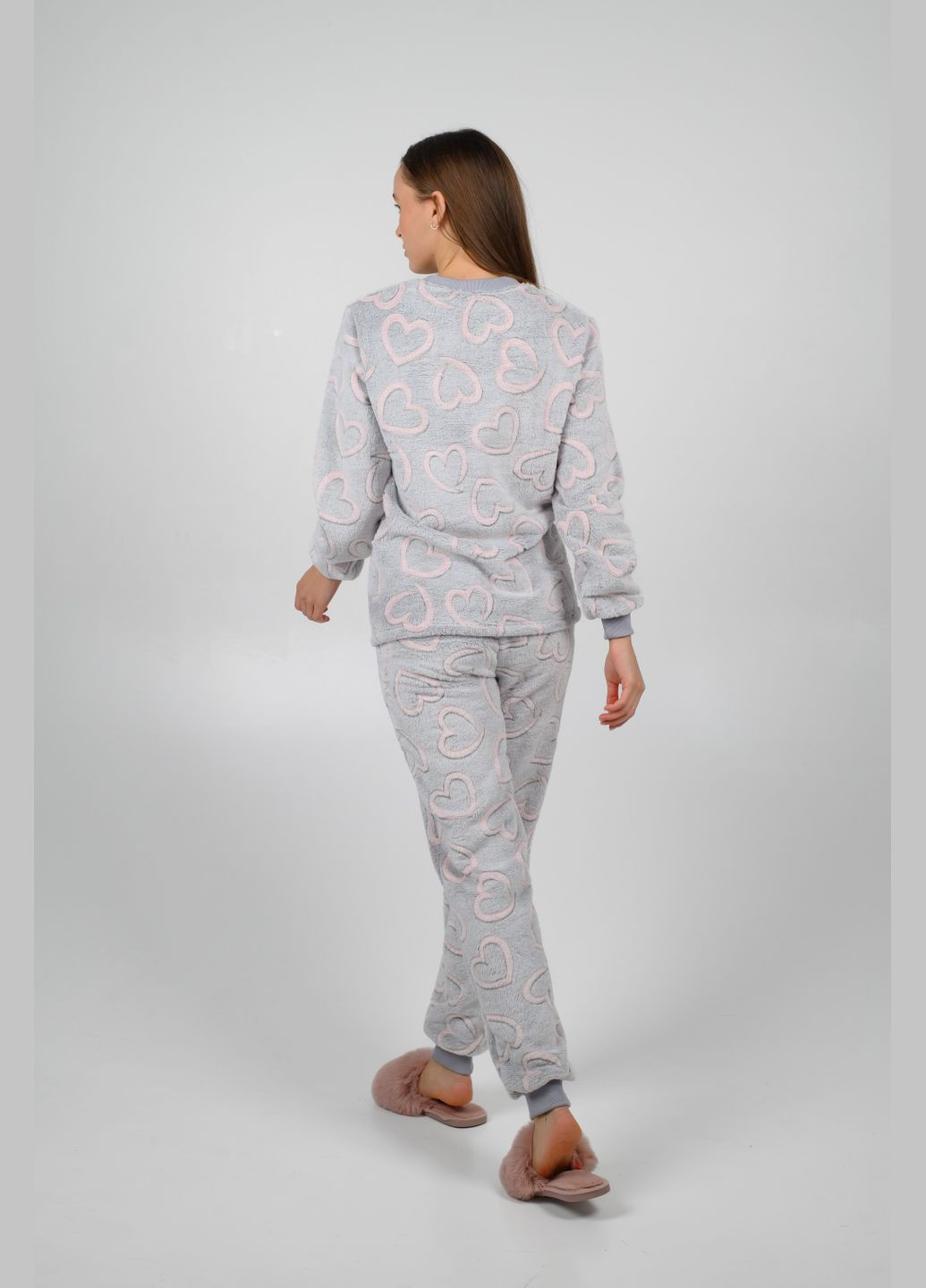 Серая женский теплый домашний комплект N.EL.