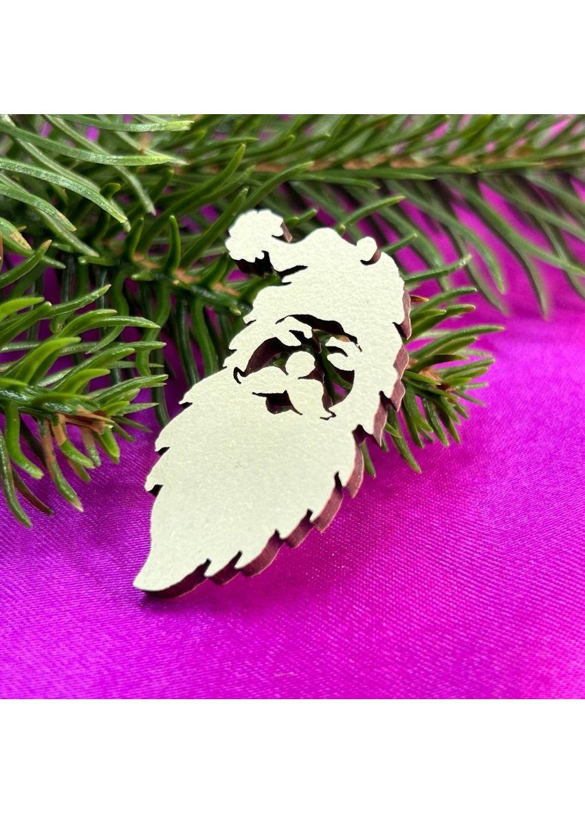 Дерев'яний декор новорічний "Голова санти" 4 см Plus-plus (354796015)