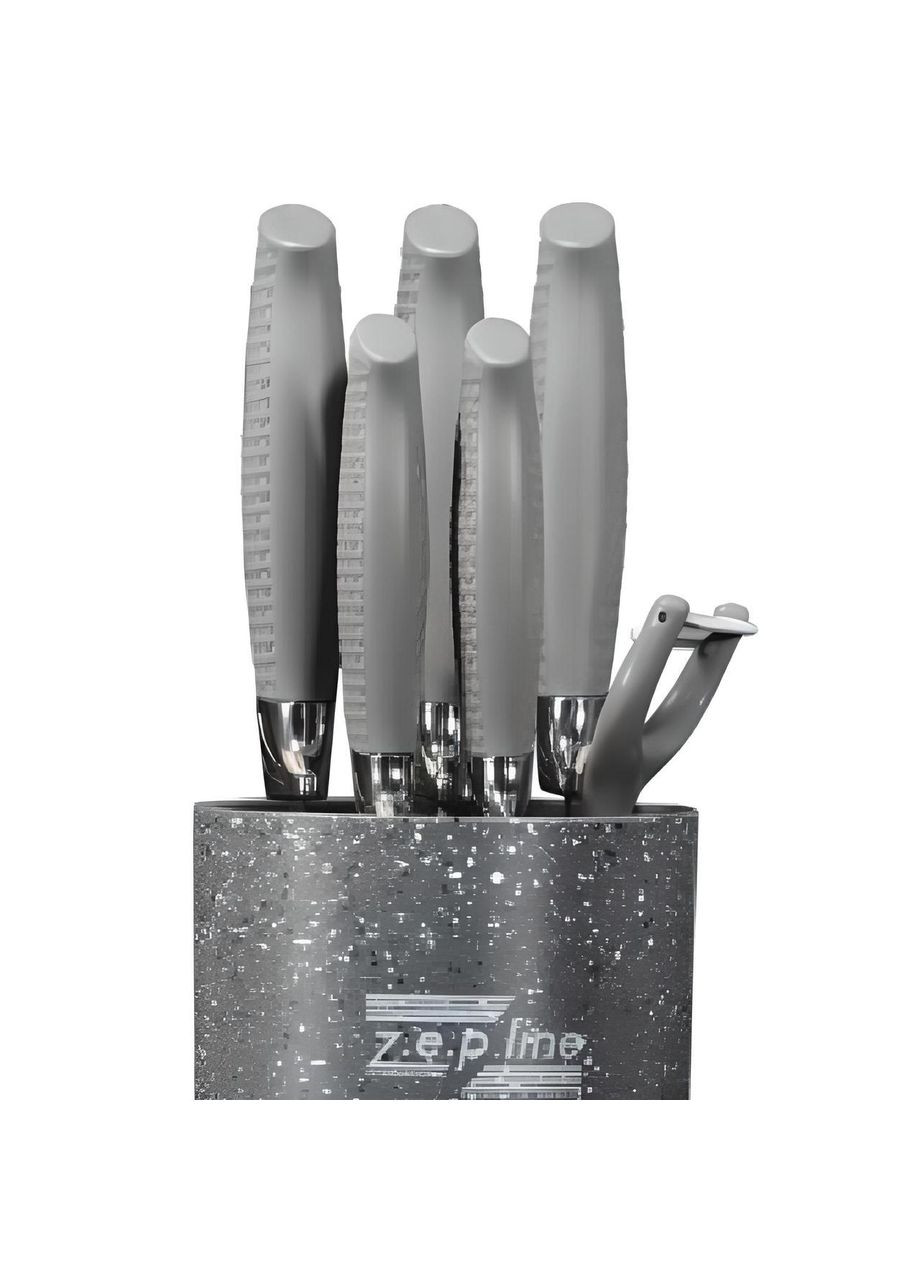 Набір ножів на підставці Zepline ZP-046 Сірий (43271-ZP-046_555) XPRO (279835434)
