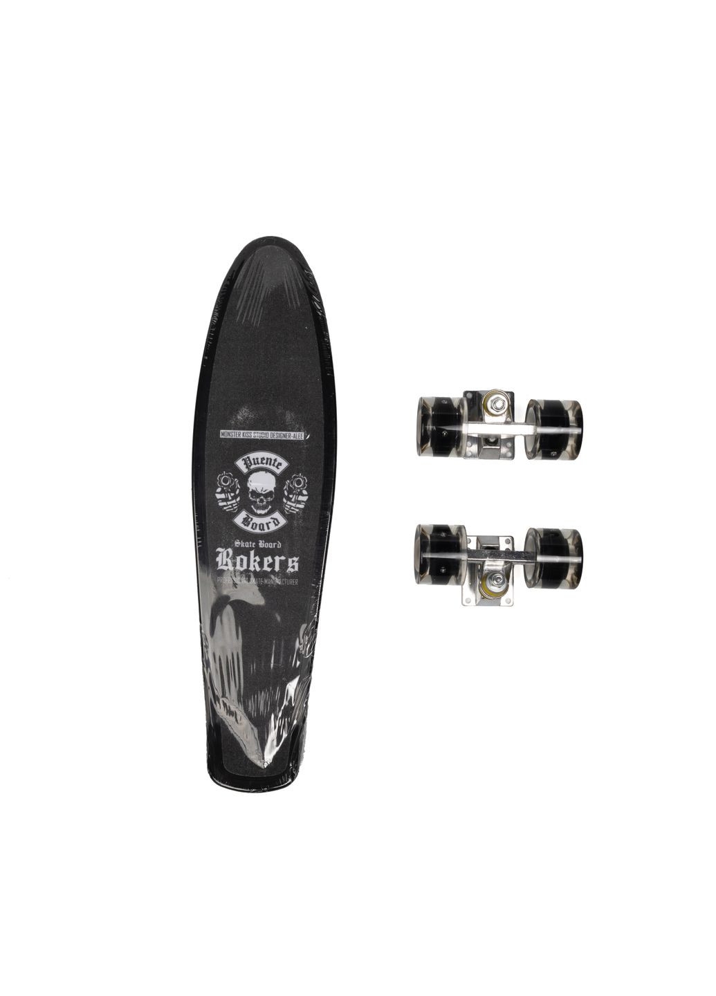 Скейт Пенні борд для дітей MS 0298-1_1, Скейтборд зі світними колесами, алюмінієва підвіска, Чорний Profi (328265230)