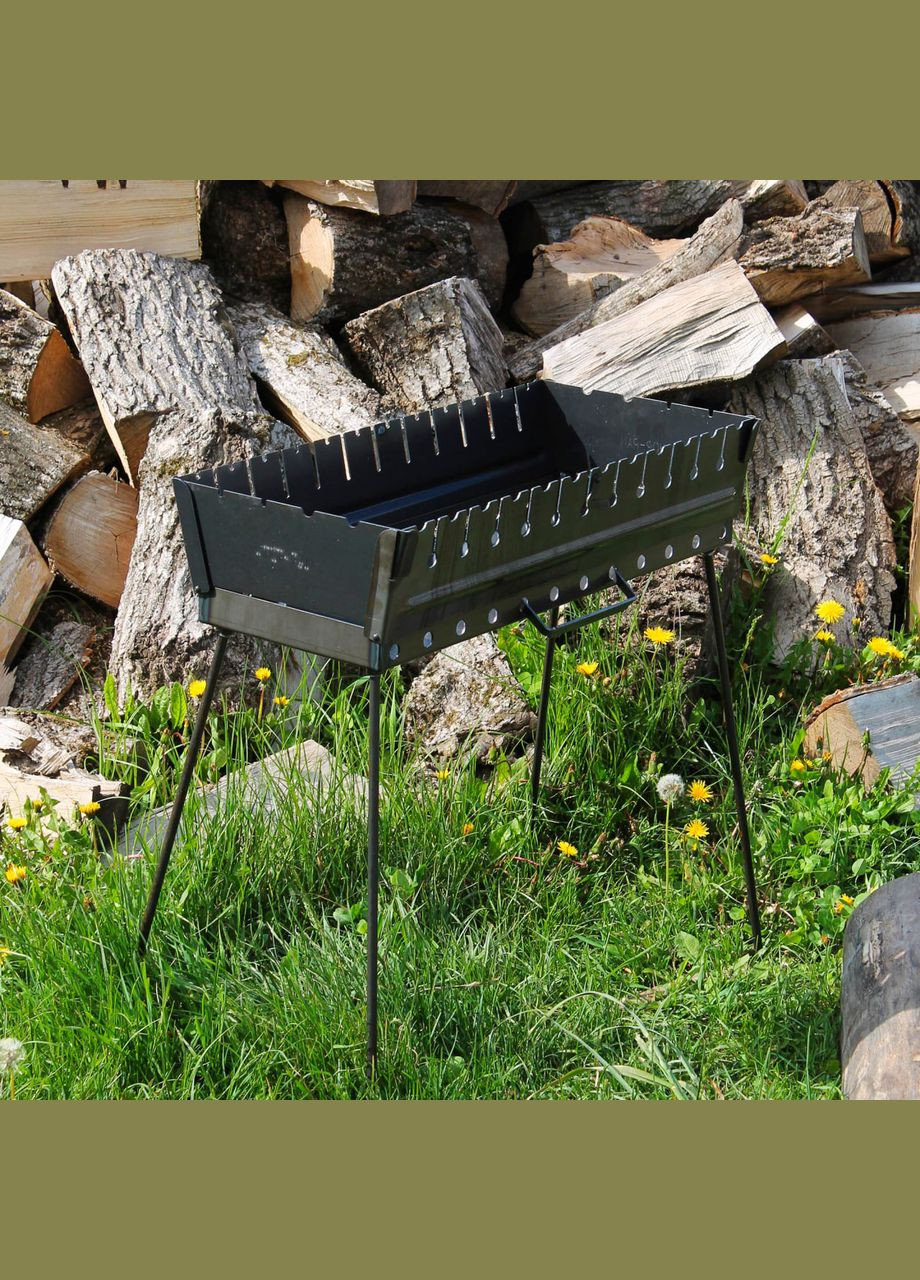 Мангал-чемодан SHOP-PAN на 12 шампуров 2 мм SHOP PAN (322640578)