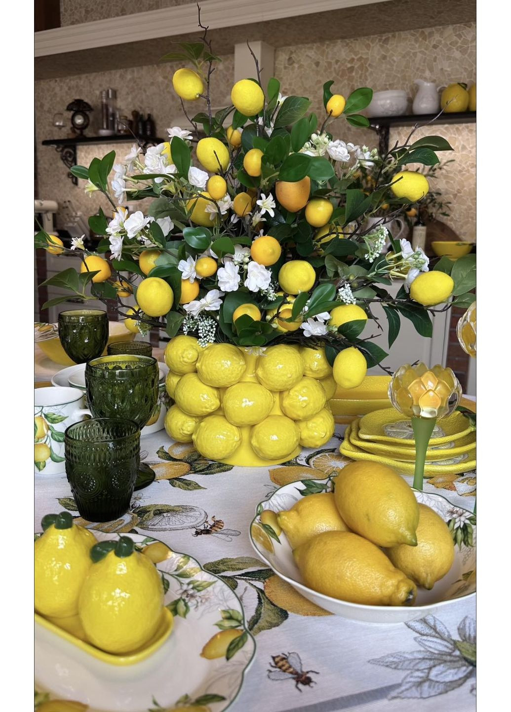 Ваза порцелянова Lemon D21*14см No Brand (300841865)